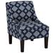 Slipper Chair - Alcott Hill® Mckamey 24Cm Wide Slipper Chair Wood/Fabric in Blue/White/Navy | 34 H x 24 W x 29 D in | Wayfair ALTH7610 47127622