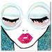 Oliver Gal Fashion & Glam Ready for the Water Neon Lips - Graphic Art on Canvas in Blue/Pink | 24 H x 24 W x 1.5 D in | Wayfair