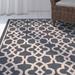 Blue/Navy 96 x 0.25 in Area Rug - Winston Porter Herefordshire Chevron Navy/Beige Indoor/Outdoor Area Rug | 96 W x 0.25 D in | Wayfair