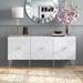 Everly Quinn 65" Wide Sideboard Wood in White | 31.25 H x 65 W x 18 D in | Wayfair C9FEF523475B4524A2303F4DA4DE8EE9