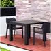 AllModern Farrah Extendable Plastic Dining Table Plastic in Black | 29.5 H x 39 W x 39 D in | Outdoor Dining | Wayfair