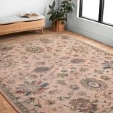 Brown/Pink 0.13 in Area Rug - Lark Manor™ Febbas Oriental Area Rug in Pink/Brown Polyester/Polypropylene | 0.13 D in | Wayfair