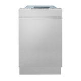 ZLINE 18 in. Compact Top Control Built-In Dishwasher w/ Stainless Steel Tub & Modern Style Handle in Gray | 32.5 H x 17.63 W x 23.1 D in | Wayfair