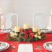 Pre-Decorated Candle Holder Centerpiece by BrylaneHome in Red Christmas Decoration