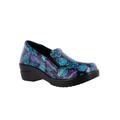 Extra Wide Width Women's Leeza Slip-On by Easy Street in Purple Blue Batik (Size 11 WW)