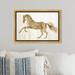 Art Remedy Farm Animals Gold Wild & Free Horses - Graphic Art Print on Canvas in White | 24 H x 36 W x 1.5 D in | Wayfair 14148_36x24_CANV_PSGLD