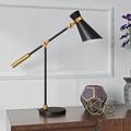 Rex Two-Tone Black and Brass Finish Table Lamp - Hudson & Canal TL0228