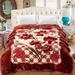 Rosdorf Park Higbee Warm Mink Plush Fluffy Cozy Soft Winter Blanket Polyester in Brown/Red | 80 W in | Wayfair FF9D1E5F170D418880D5BA58D1EB8AED
