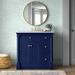 Red Barrel Studio® 36" Single Bathroom Vanity Set Wood/Marble in Blue | 35 H x 36 W x 21.5 D in | Wayfair F09F7FD7FCA5487CB4793F78A6A466DD