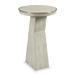 Woodbridge Furniture Deanna Solid Wood Pedestal End Table Wood in Brown/White | 24.25 H x 15.25 W x 15.25 D in | Wayfair 1285-07