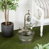 Gracie Oaks Arwan Metal Farmhouse Bucket Fountain | 28 H x 15 W x 15 D in | Wayfair 7E6827E3AC4042AFAC841290DDB7D04E