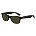 Ray-Ban RB2132 New Wayfarer Sunglasses 55mm Black Rubber Frame Crystal Green Lens 622-5518