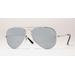 Ray-Ban Aviator Large Metal RB3025 Sunglasses Silver Frame Crystal Gray Mirror 55 mm Lenses W3275-5514