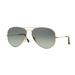 Ray-Ban Aviator Large Metal RB3025 Sunglasses Gold Frame Light Grey Gradient Dark Grey Lenses RB3025 181/71-58