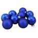 Northlight Seasonal Glass Christmas Ball Ornament Glass in Blue | 2.5 H x 2.5 W x 2.5 D in | Wayfair 32625078