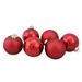 Northlight Seasonal 2-Finish Christmas Ball Ornament Glass in Red | 3.25 H x 3.25 W x 3.25 D in | Wayfair 32627436