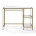 Willa Arlo™ Interiors Catie Glass Desk Glass/Metal in Yellow | 30 H x 42 W x 20 D in | Wayfair 38067BE83015488EA89CA37F0C2F7887