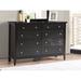 Three Posts™ Baby & Kids Moriah 8 Drawer 58" W Double Dresser Wood in Black | 39 H x 58 W x 18 D in | Wayfair 1A08945F590345978FACF47428AE5EF6