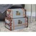 Breakwater Bay Alfredson Wood/Fabric 2 Piece Decorative Box Set Wood in Brown/Gray | 7 H x 14 W x 8 D in | Wayfair C8011621B66F41B49BAEA13D8ABE5DEF