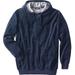 Men's Big & Tall Velour Long-Sleeve Pullover Hoodie by KingSize in Navy (Size 5XL)