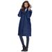 Plus Size Women's Mid-Length Quilted Puffer Jacket by Roaman's in Evening Blue (Size 4X) Winter Coat