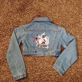 Disney Jackets & Coats | Jean Jacket | Color: Blue/Pink | Size: 8g