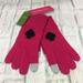 Kate Spade Accessories | Kate Spade Begonia Bloom Women’s Gloves | Color: Black/Pink | Size: Os