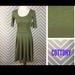 Lularoe Dresses | New Lularoe Nicole A Line Dress Xs Solid Green Nwt | Color: Green | Size: Xs