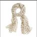 J. Crew Accessories | J. Crew Shoe Print Scarf | Color: Cream | Size: Os