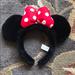 Disney Accessories | Disney. Minnie Mouse Ears. | Color: Black/Red | Size: Os