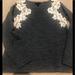 J. Crew Sweaters | J Crew Grey Sweater With Lace | Color: Gray/White | Size: Xs