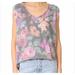 Free People Tops | Fp Wtf Uo Easter Pastel Floral Flattering Boxy Tank Top Sleeveless Shirt | Color: Gray/Pink | Size: Xs