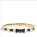 Kate Spade Jewelry | Kate Spade Take A Bow Striped Bangle | Color: Black/White | Size: Os