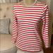 J. Crew Tops | 2 For $25 J. Crew Boatneck 3/4 Sleeve Knit Top | Color: Red/White | Size: S