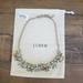 J. Crew Jewelry | J. Crew Crystal Bouquet Necklace | Color: Silver/White | Size: Os