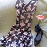 Michael Kors Dresses | Michael Kors Garden Party Floral Dress | Color: Black/White | Size: 2