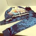 Disney Matching Sets | Disney Toddler Girls 2 Pc Frozen Velvet Jogger Set | Color: Blue | Size: 2tg