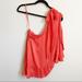 Free People Tops | Free People Orange One Shoulder Ruffle Blouse Top | Color: Orange | Size: S