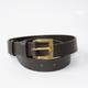 Gucci Accessories | Gucci Brown Thin Gold Buckle Leather Belt Sz 33 | Color: Brown/Gold | Size: 33