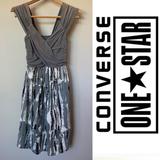 Converse Dresses | Converse One Star Shift Dress With Tie Dye Skirt. | Color: Gray | Size: S