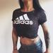 Adidas Tops | Custom Restyled Bleached Adidas Tied Up Crop Top | Color: Black | Size: S