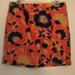 J. Crew Skirts | J.Crew Floral Fall Skirt Size 2 | Color: Blue/Orange | Size: 2