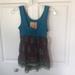 Free People Tops | Free People Drapery Dancer Tank Small | Color: Blue/Brown | Size: S