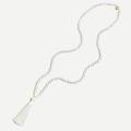 J. Crew Jewelry | New J.Crew Long Beaded Tassel Pendant Necklace | Color: White | Size: 32”