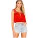 Free People Tops | Free People Clover Croft Crochet Tank Top | Color: Red | Size: L