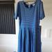 Lularoe Dresses | Lularoe Dress Amelia Blue White | Color: Blue/White | Size: L