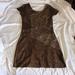 Free People Dresses | Free People Foul Metallic Mini Dress | Color: Brown/Gold | Size: M