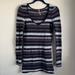 Free People Dresses | Free People Long Sleeve Mini Sweater Dress | Color: Black/Blue | Size: S