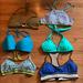 Victoria's Secret Swim | 2/$30 Lot (6) - Gap + Victoria’s Secret Bikini Tops | Color: Blue/Tan | Size: M/L