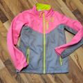 Nike Jackets & Coats | Girls Zip Up Nike Fleece Jacket Size Large | Color: Gray/Pink | Size: Lg